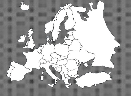 Kart over Europa.